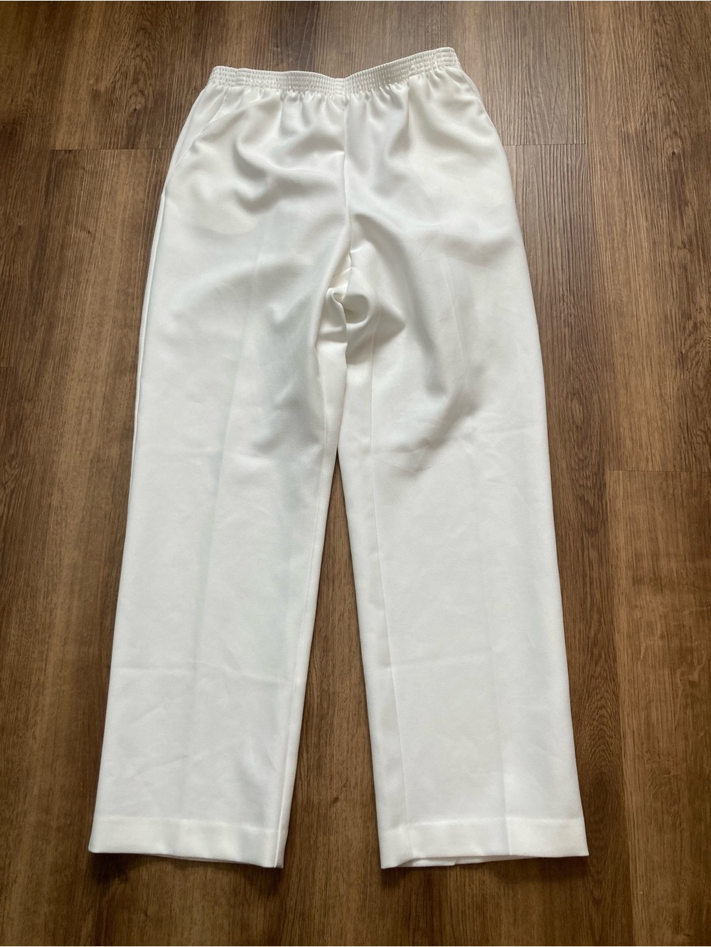 Alfred Dunner White Elastic Waist Pants 8
